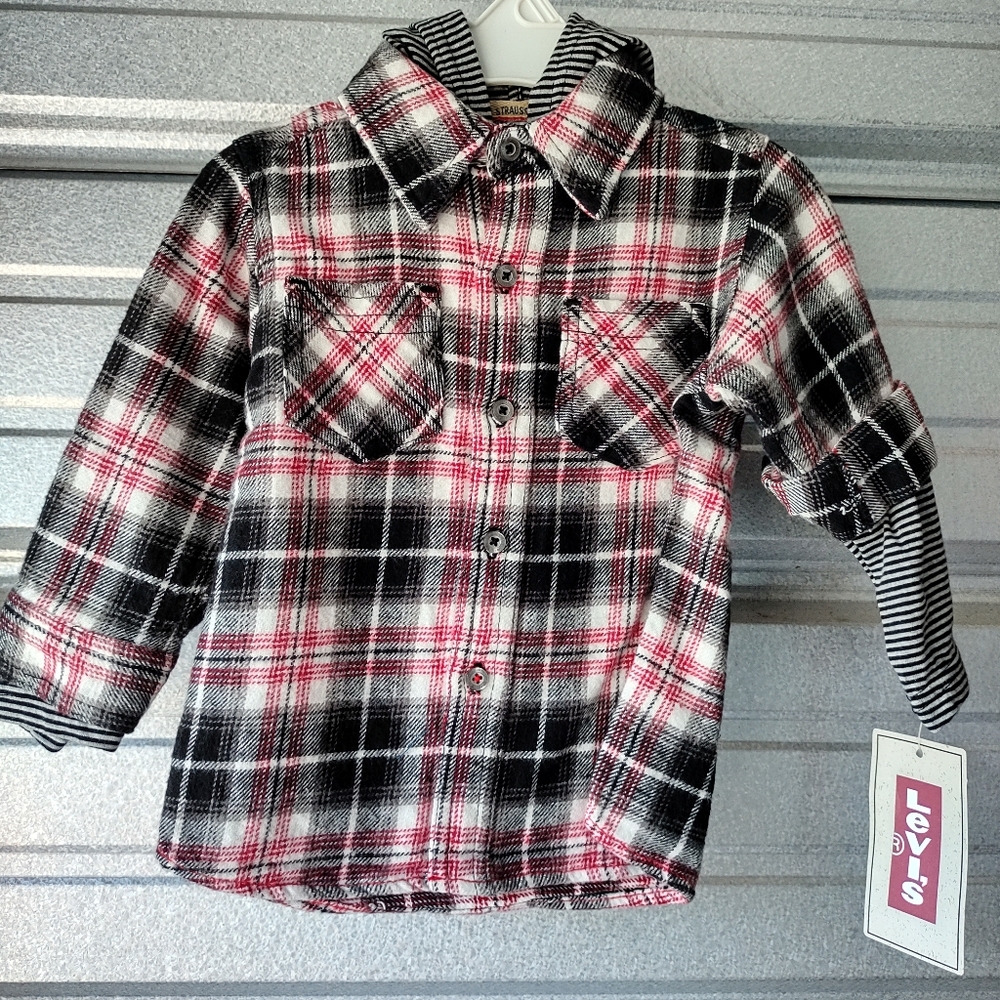 Infants Levi's hooded flannel size 18 months